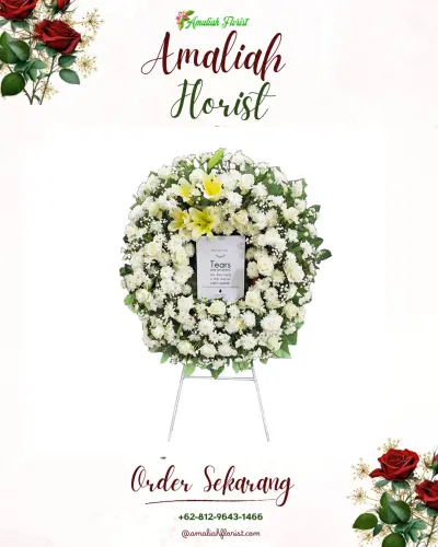 Krans Bunga Duka Cita di Nelayan Indah